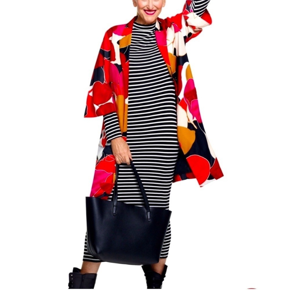 Tracee Ellis Ross Retro 60s/70s Mod Style Duster Jacket Size 1X